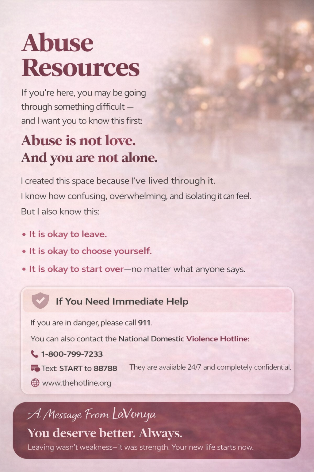 Abuse Resources